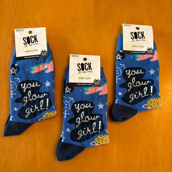 Sock it to me women’s glow in the dark socks NWT. Great gifts. - Picture 1 of 7